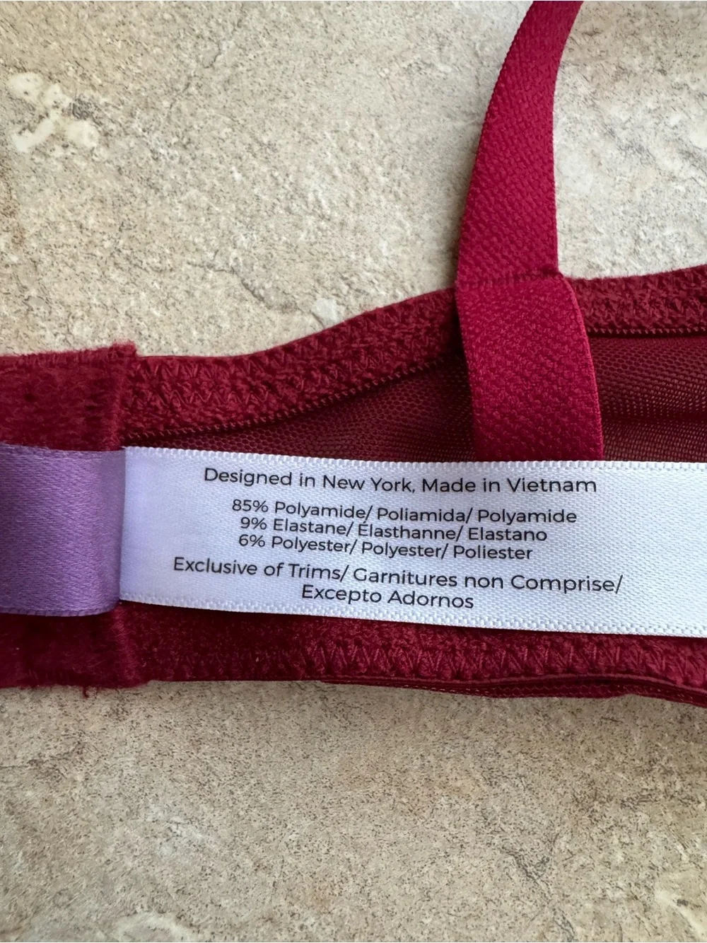 Adore Me Red and Black Sofia Contour Bra, Size Small 32DD